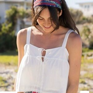 NEW Natural Life Boho White Top Size XL NWT